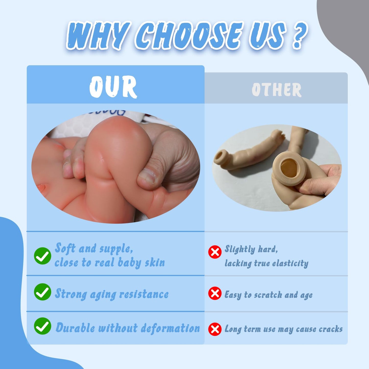 Maletofe Realistic Reborn Baby Doll, 17 Inch Silicone Baby Doll Girl, Full Body for Boys and Girls, Clothing Accessories Included, Kids Gift Set (Itian - Nude)