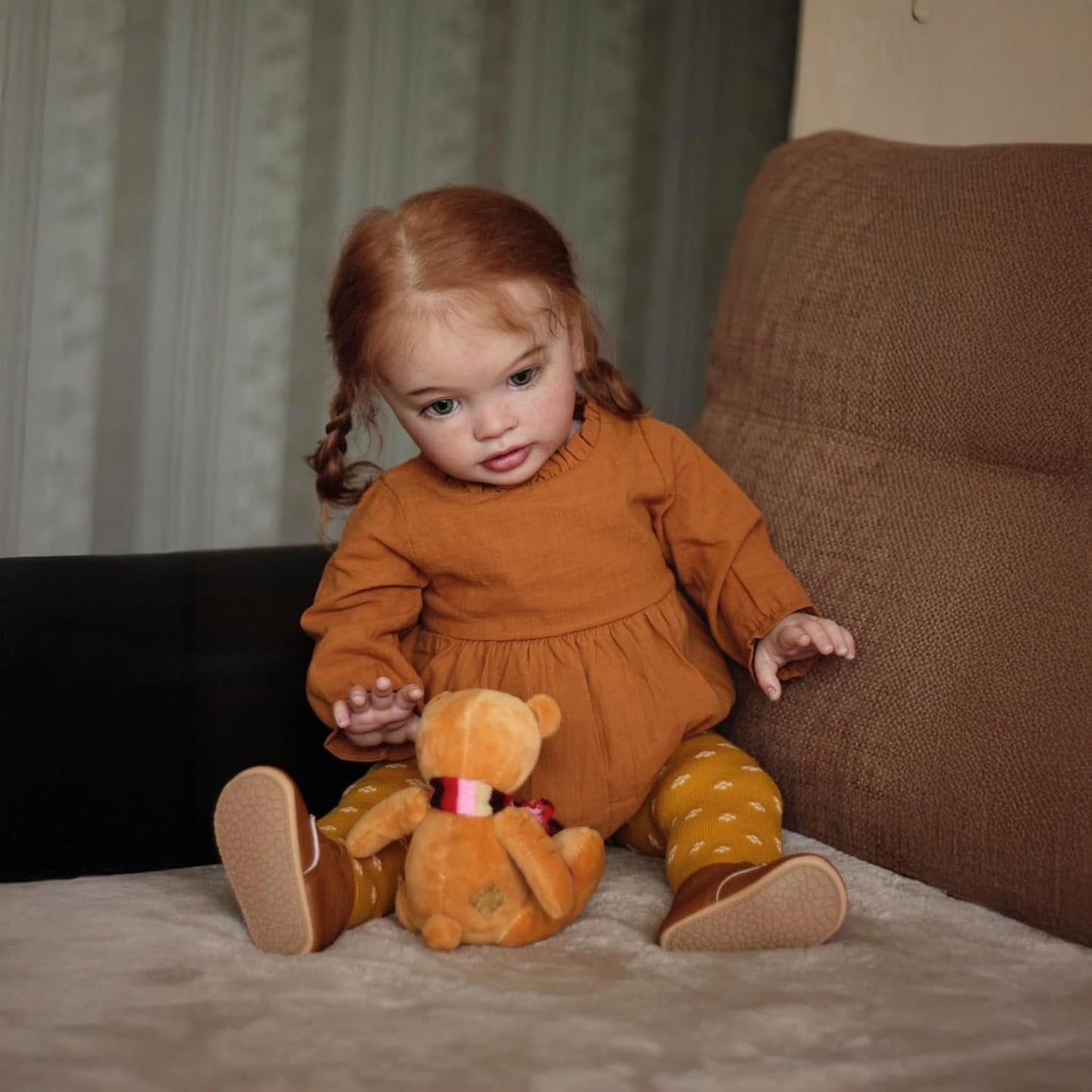 RXDOLL Big Size Reborn Toddler Doll Pippa 26 Inch Realistic Reborn Baby Dolls Toddler Girl Soft Cloth Body Weighted Baby Dolls that Look Real Silicone Babies Girls Gifts