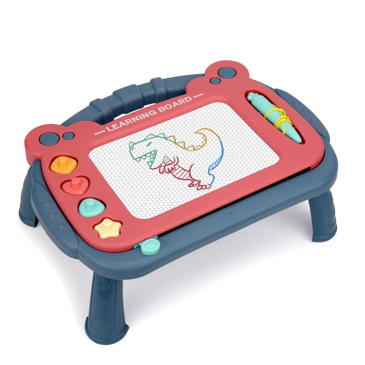 HCFJEH Magnetic Drawing Board for Toddlers 3, Color Erasable Doodle Writing Pad, Learning Painting Sketch Pad, Best Birthday Easter Christmas Halloween Kids Toy Gifts for Boys and Girls(Blue)