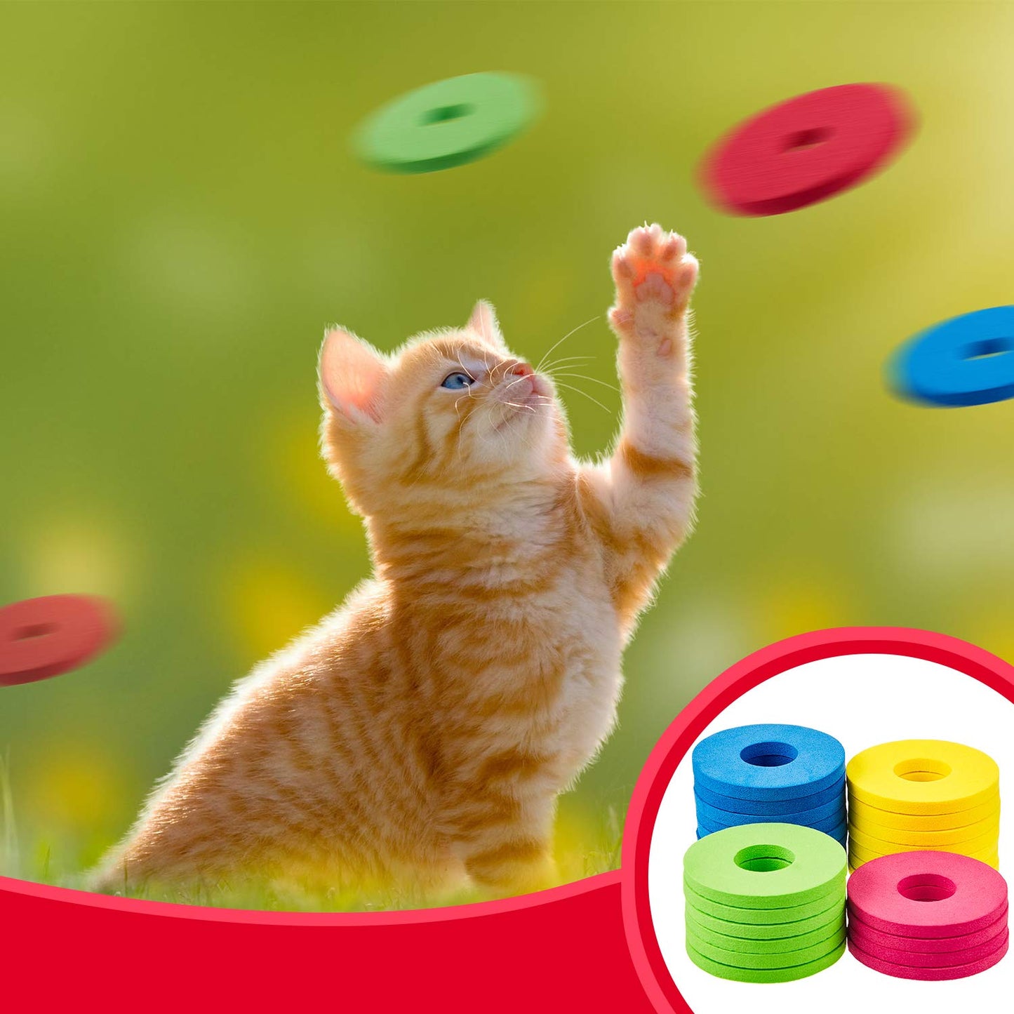 60 Pcs Foam Disc Shooter Flying Foam Disc Toy for Remote Control Robot Toy, Red, Blue, Yellow, Green