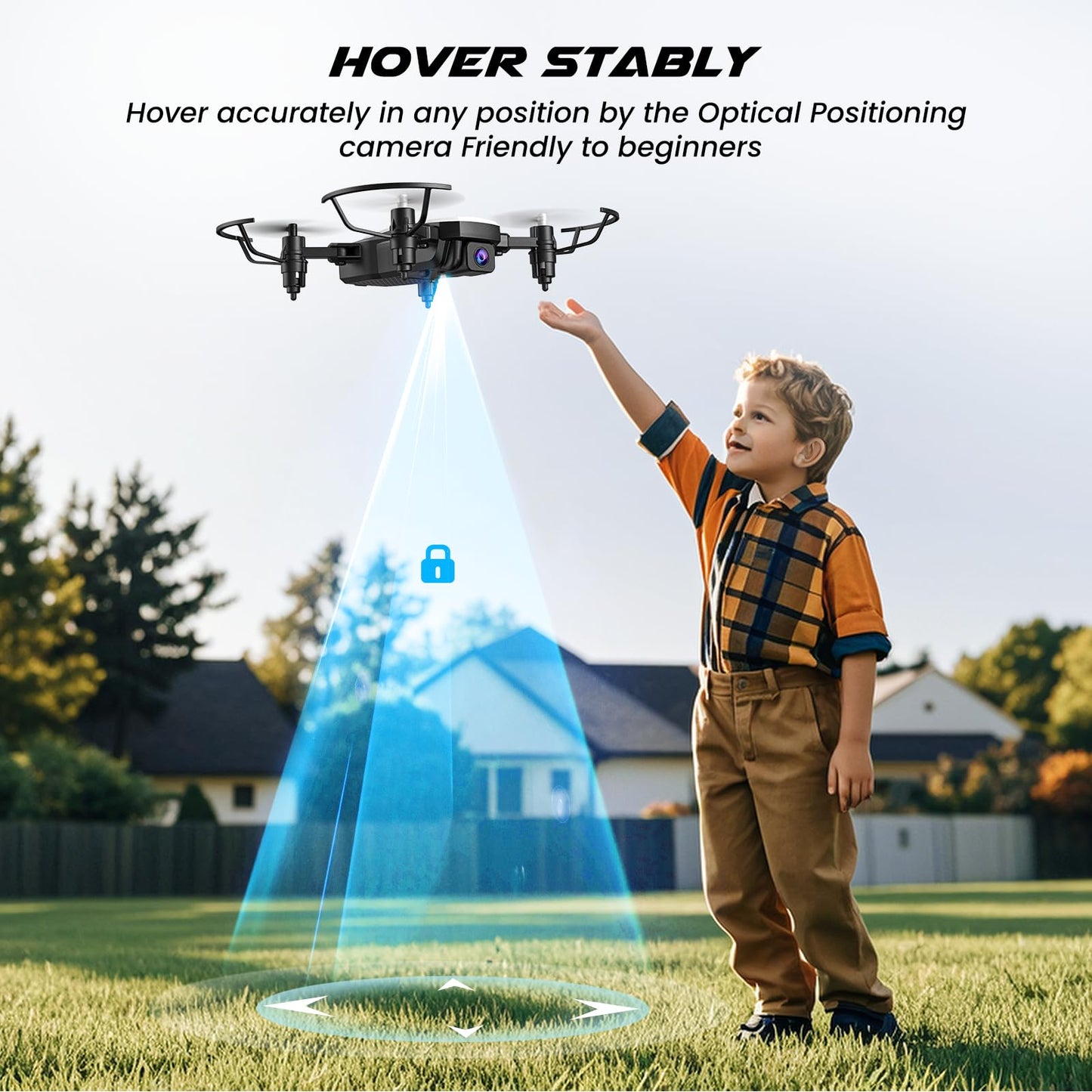 SIMREX Drone With Camera for Kids Adults,Mini RC Quadcopter Foldable,Altitude Hold, 3D Flip, Headless Mode, Gravity Control, 2 Batterie, Gifts for Kids, Adults, Beginner (New White)