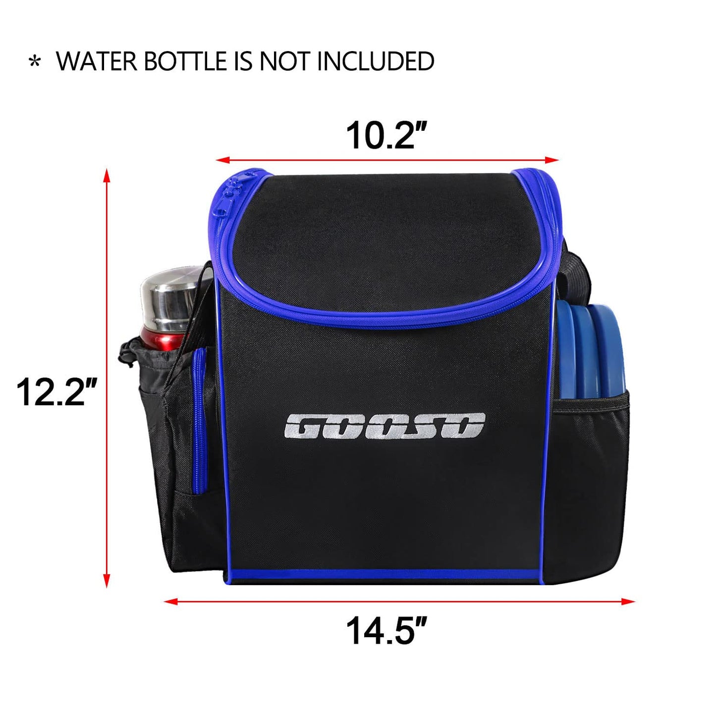 GOOSO Disc Golf Set with Bag - 12 PCS Flying Disc Golf Discs for Beginner with Putter, Midrange, Driver | Portable Disc Golf Backpack Holds 28+ Discs Free Stand Bag Design for Convenient Use