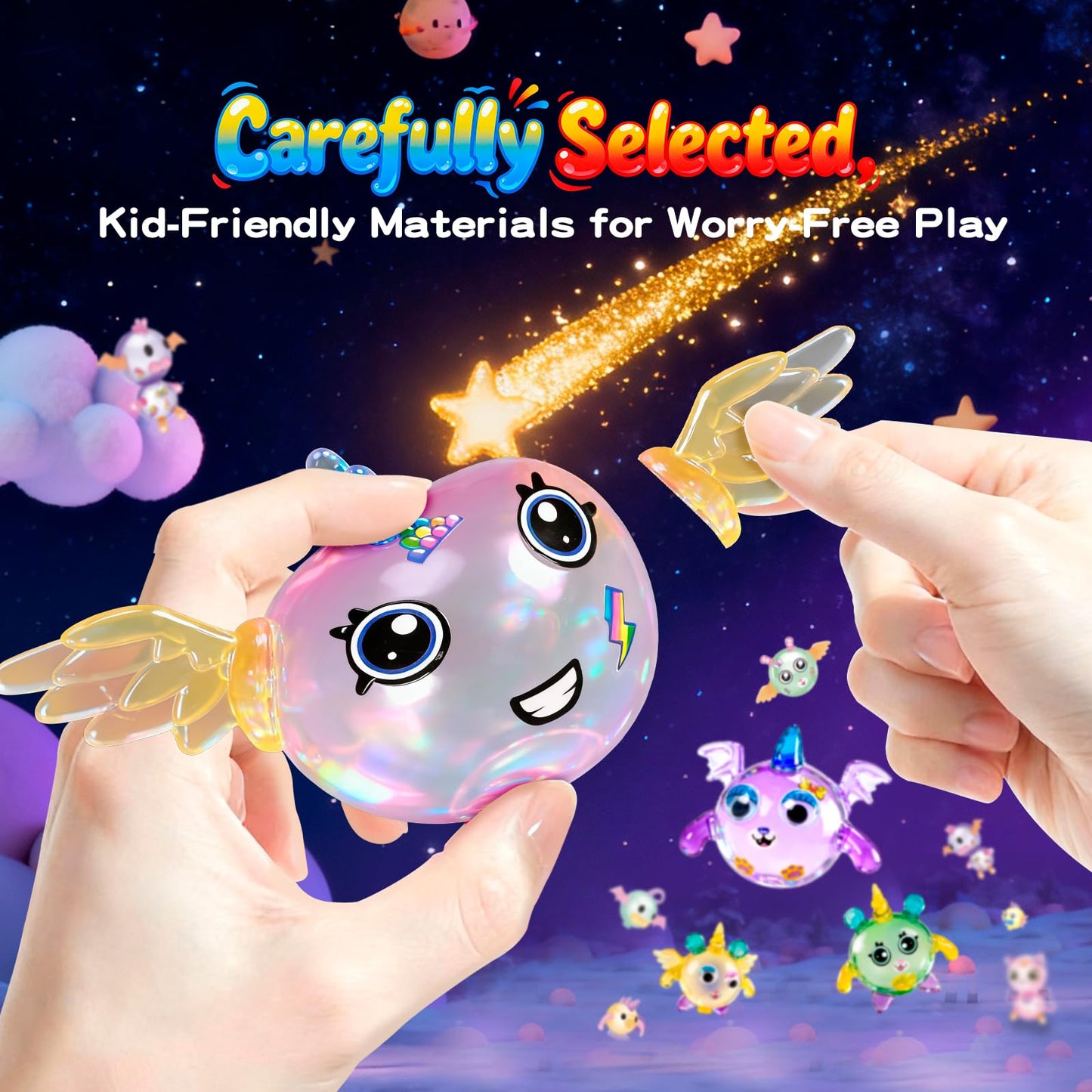 DIY Balloon Animal Craft Kit, Sticker Maker for Kids, Decorated Balloons Toy, Rocket Air Pump Fun with Balloon Monster Pals,Birthday Gifts for Girls Boys,Christmas Craft Kits for Kids