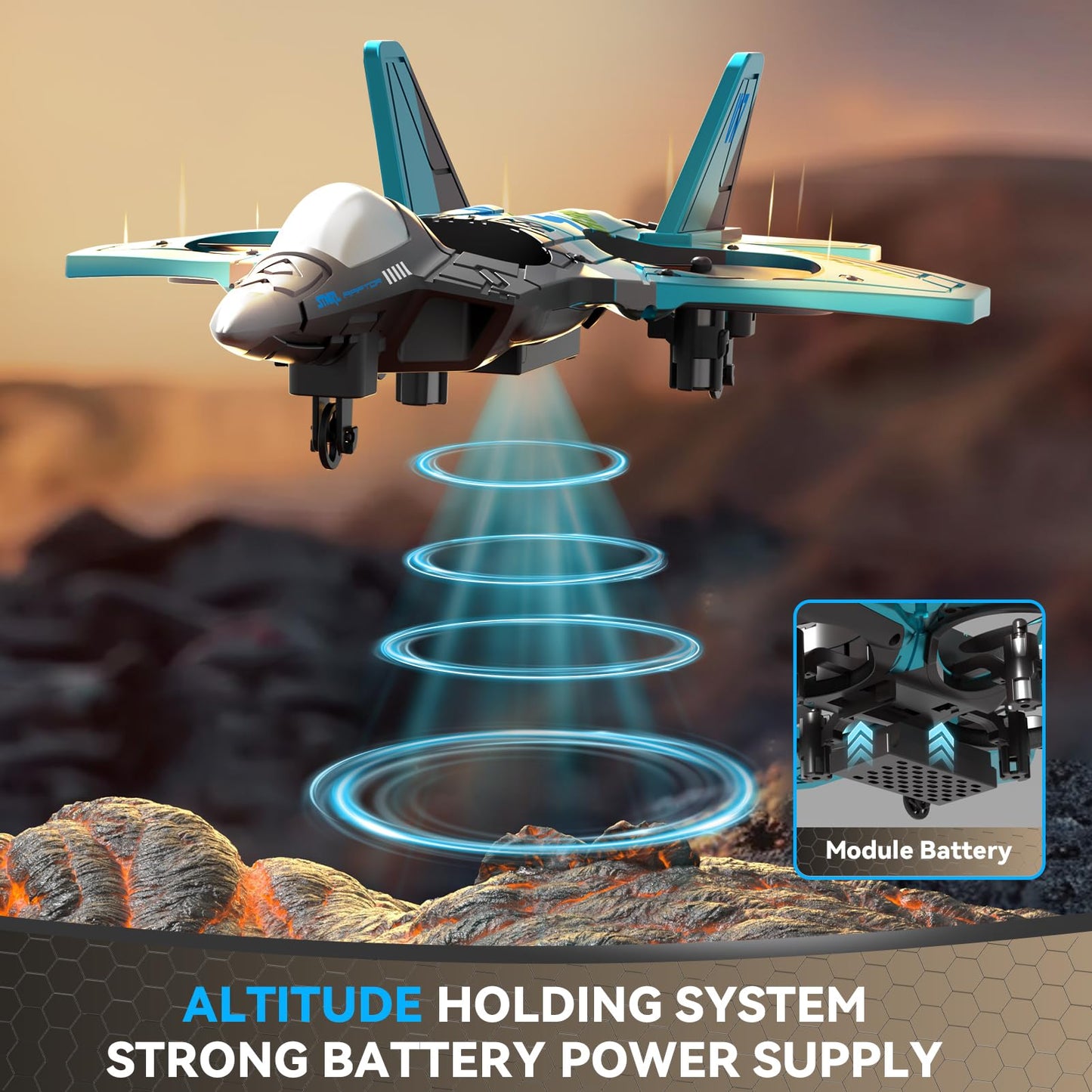 4DRC V17 Foam Remote Control Airplanes RC Planes for Kids Adults 4-7 8-16, RC Airplane Fighter Jet with Light, 360° Flip Fighter Jet Toy, Gravity Sensing, Stunt Roll, Airplane Toy Gifts for Kids Boys
