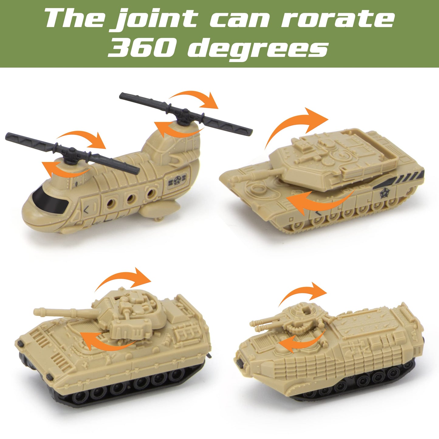 XDUOYJOY Military Airplane Toy, Army Toys Fighter Jet with 8 Vehicles, Army Men Trucks Airplanes Helicopter Car Kits Birthday Gift for Boys Age 4-7