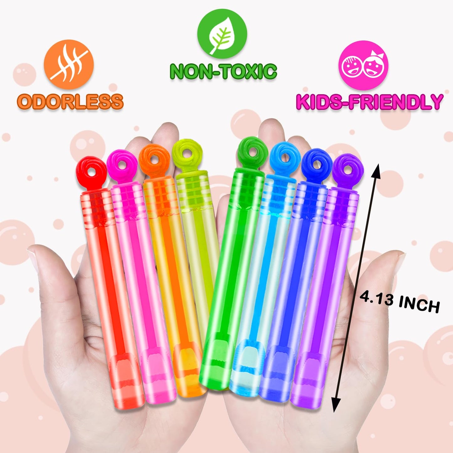 Bulk Neon Mini Bubbles Party Favors for Kids 100 Pack, Small Non Candy Treat Goodie Bag Stuffer Toys Gifts Bulk for Toddler, End of Year School Classroom Carnival Prize for Fourth of July Parade Throw