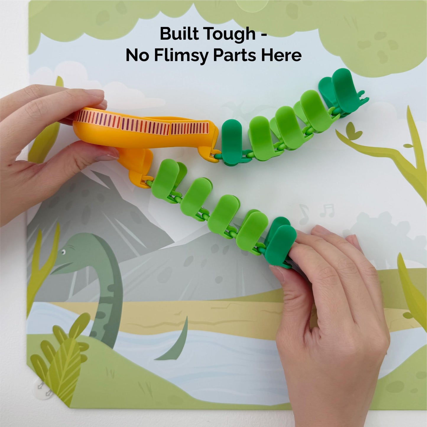 Oribel VertiPlay Magnetic Marble Run | 100 pcs STEM Toy, Dino Quest Edition | 2 Magnetic Play Boards | Wall Toy for Kids Age 5+ | Magnetic Track-Building Set | Dinosaur-Themed Stick-On Playboard