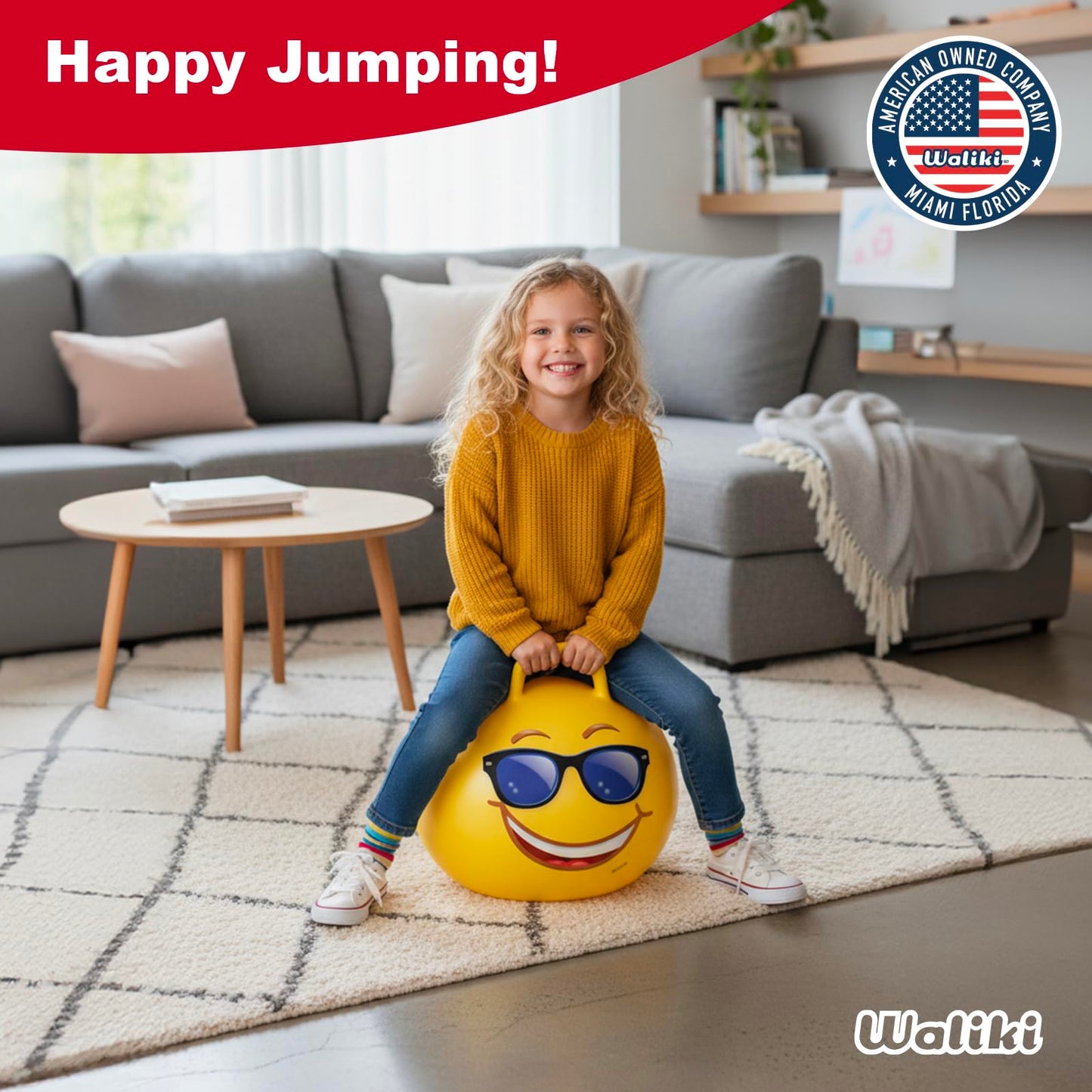 WALIKI Hopper Ball Toys for Kids 3 4 5 and 6 Years Old | Hippity Hop Jumping Ball | Cool Bouncy Toy for Boys and Girls