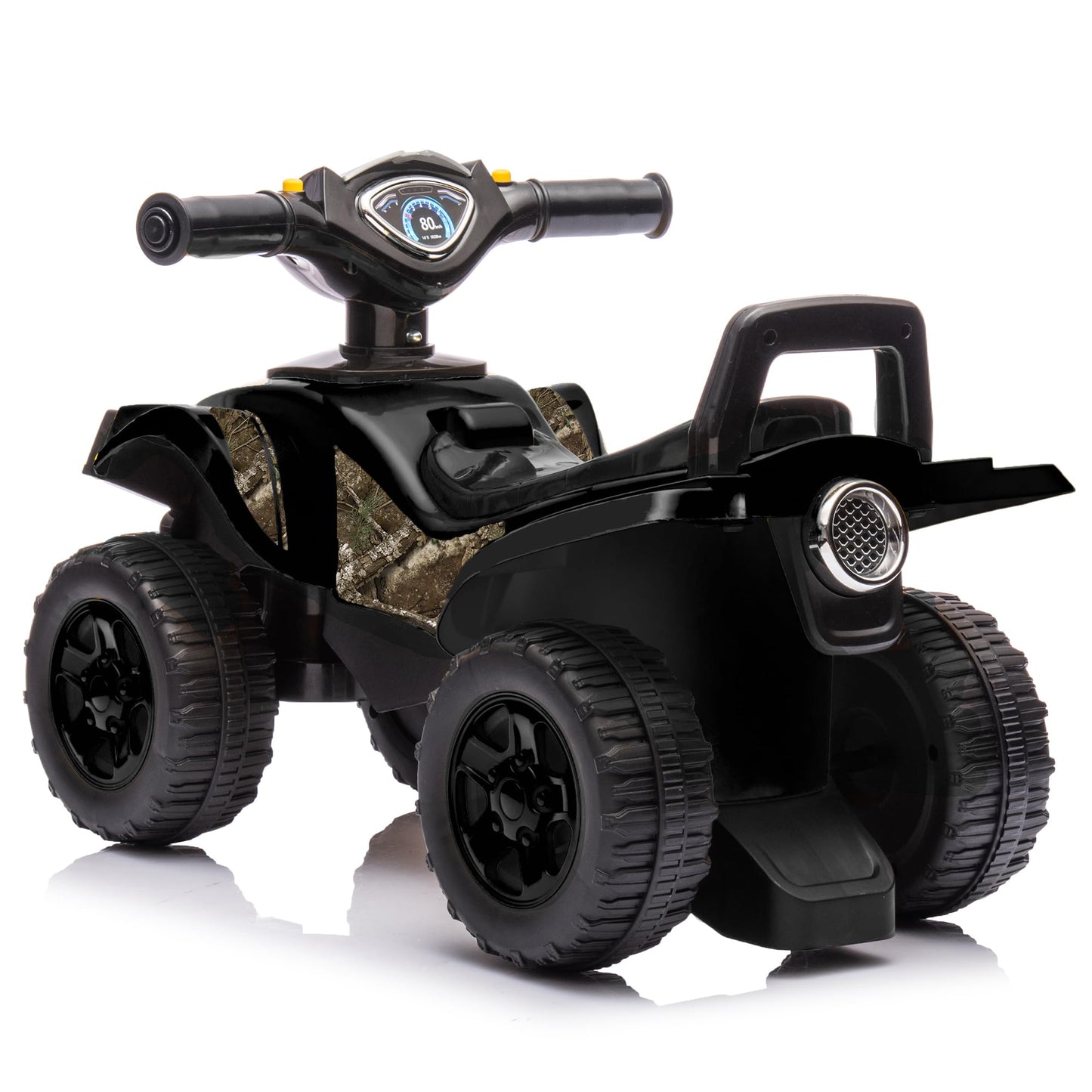 Best Ride On Cars Realtree Officially Licensed Black Quad Push Car for Toddlers 18–36 Months | Foot-to-Floor Ride-On with Horn Sounds, Under-Seat Storage & 4-Wheel Design | Safe Indoor/Outdoor Fun