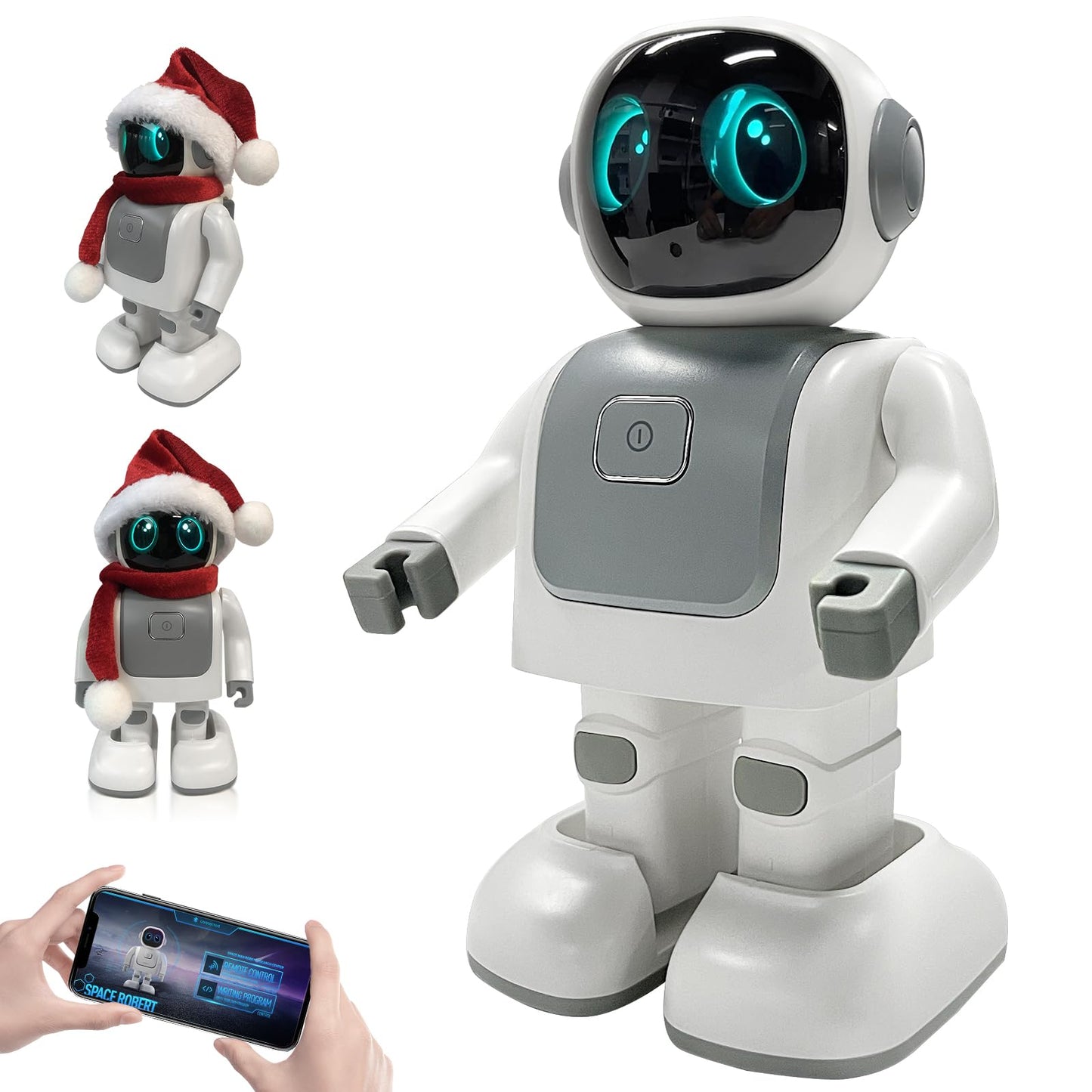 Gsou Dancing Robot Speaker Toys for Kids & Adults, Portable Dancing Bluetooth Speaker with LED Lights, Intimate Companion, Programmable Interactive Robot Toys with iOS & Android APP Remote