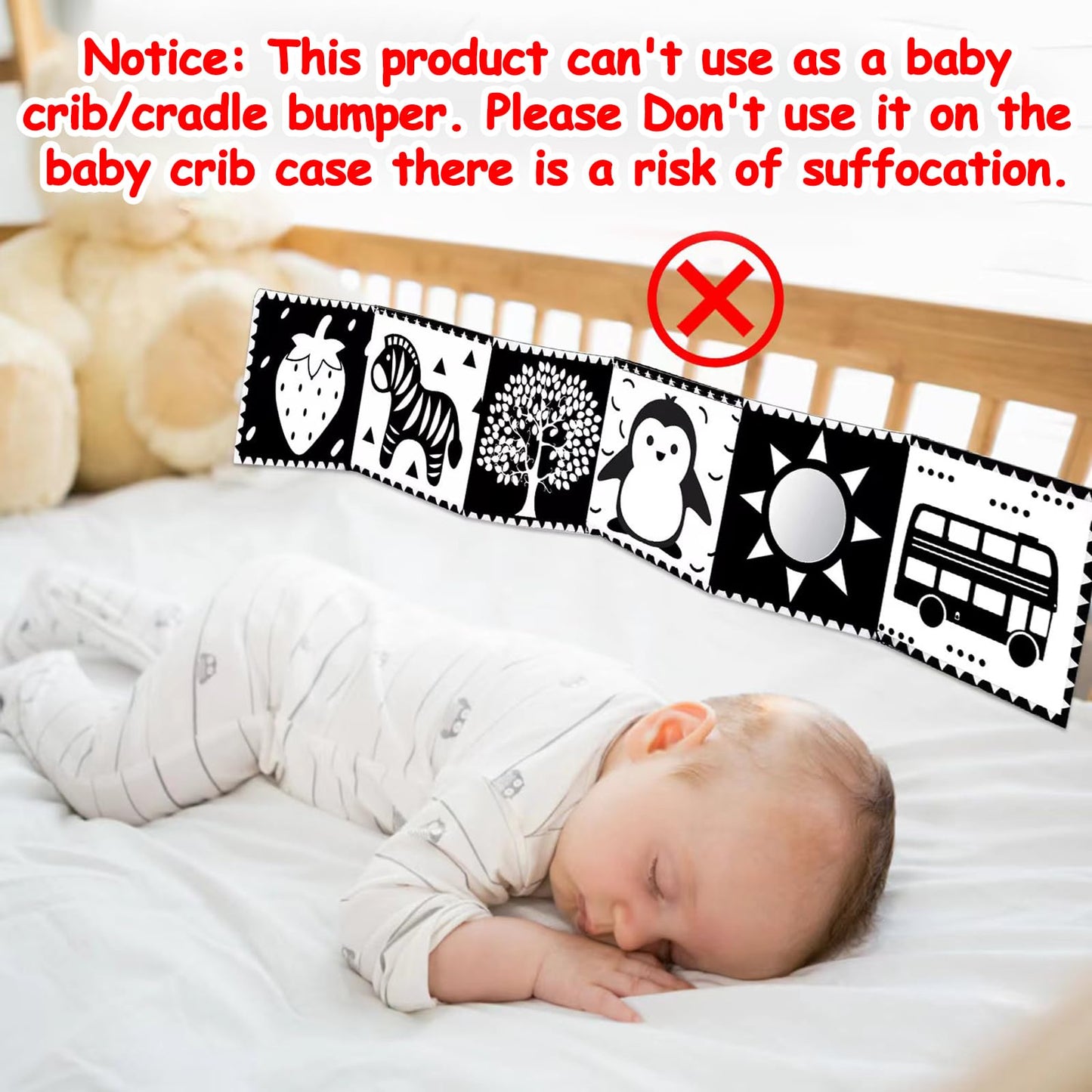 Thremhoo Balck and White High Contrast Toys Baby Mirrors