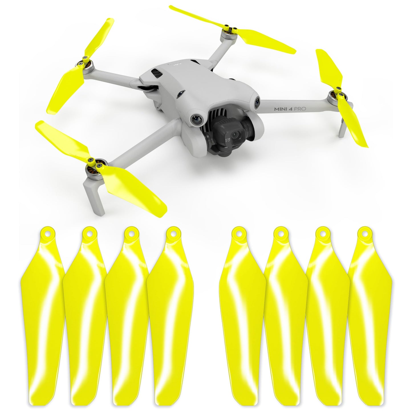 Master Airscrew Bundle - Super Stealth Propellers for DJI Mini 4 Pro & Mini 3 Pro - Black + Electric