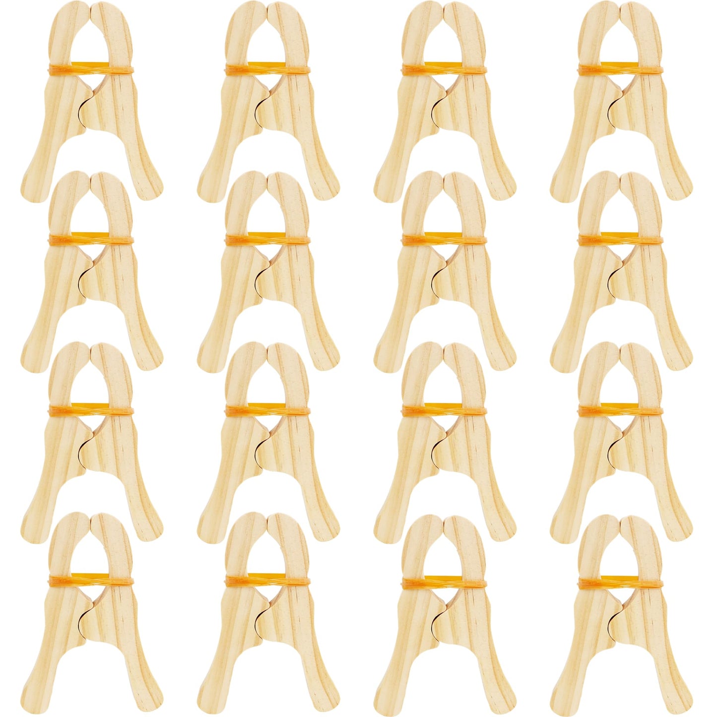 Norcoin 16 Pcs Wooden Play Clips for Kids Fort Building Clips Wood Play Clips Wooden Fort Clips Game Silk Clips for Child Blankets Silk Construction School Playground Building Games