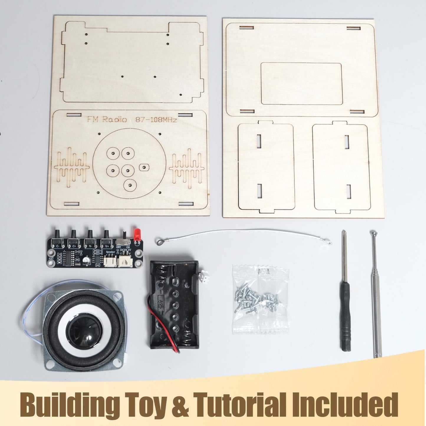 STEM Toys for Ages 6-8-13 Science Kits DIY Building Your Own Radio Craft for Kids Gadget Gifts for 7 9 11 12 14+ Year Old Boys Girls Teen Circuit Engineering Electronics Project Summer Camp Activities