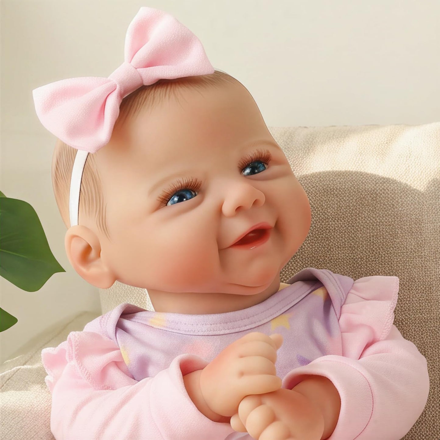 KSBD Baby Doll 17 Inch Large Realistic Soft Body Baby Doll with Accessories, Real Life Reborn Doll for Girls, Bottle, Pacifier, Diapers & Bibs, Gift for Ages 3+