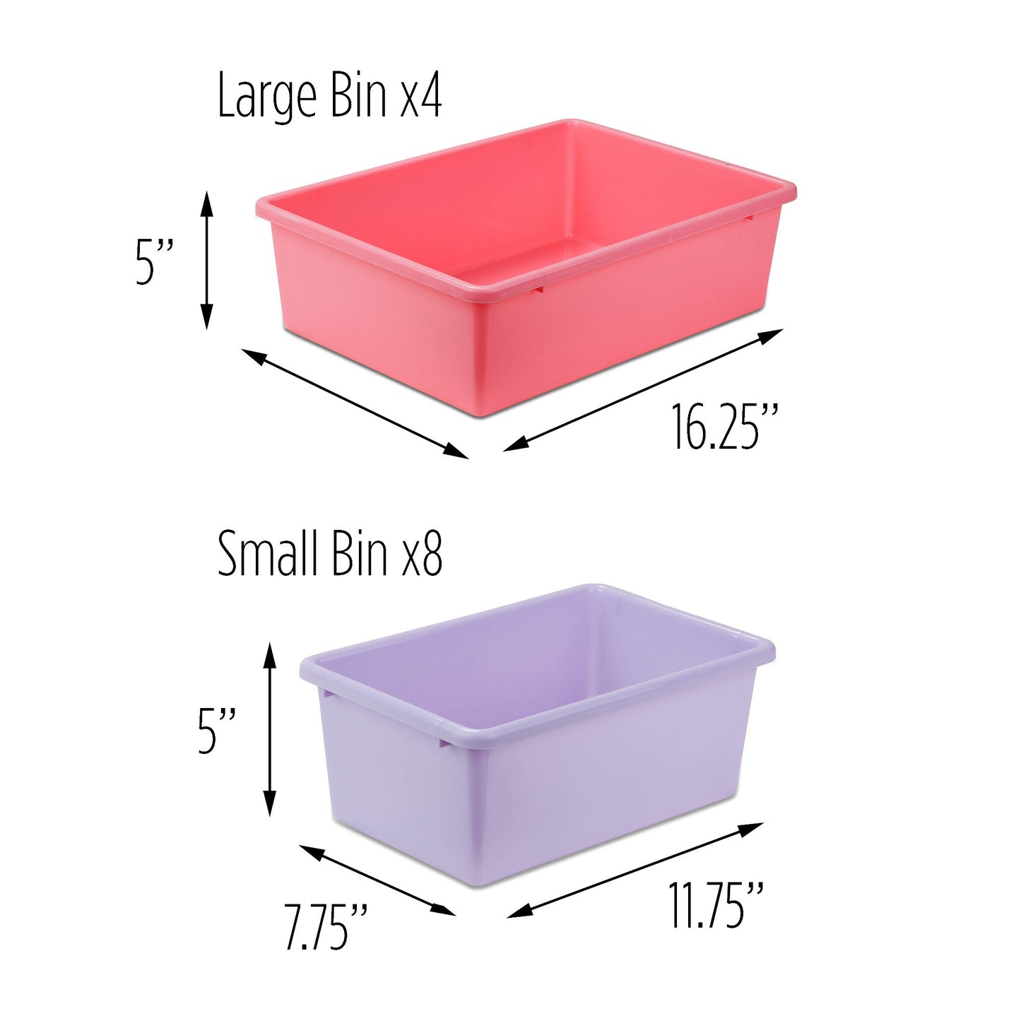 HoneyCanDo Kids Toy Storage Organizer With Bins, Pastel