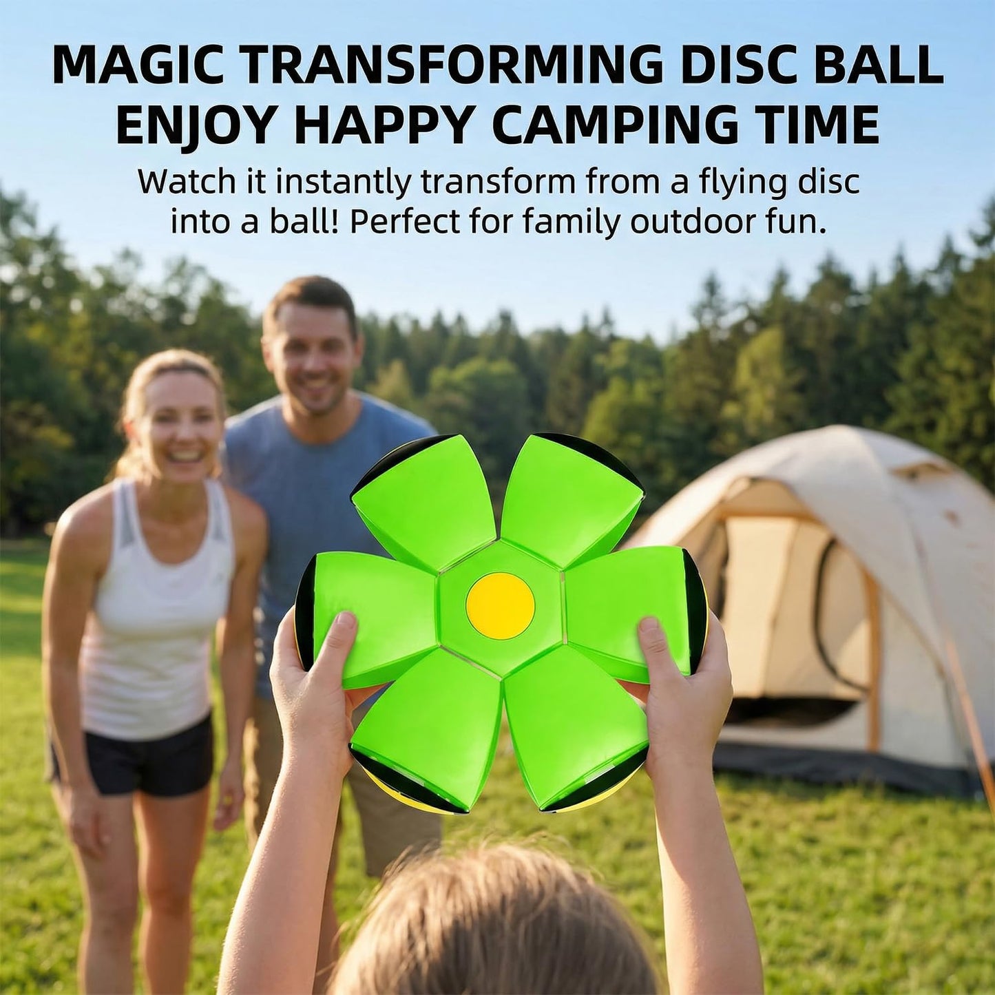 Magic Ball,Magic Meta Ball,Magic Bouncing Balls with 6 Light, Dual Form Freely Switchable,Pet Flying Saucer, Foldable,Suitable for Indoor & Outdoor Use(Green)