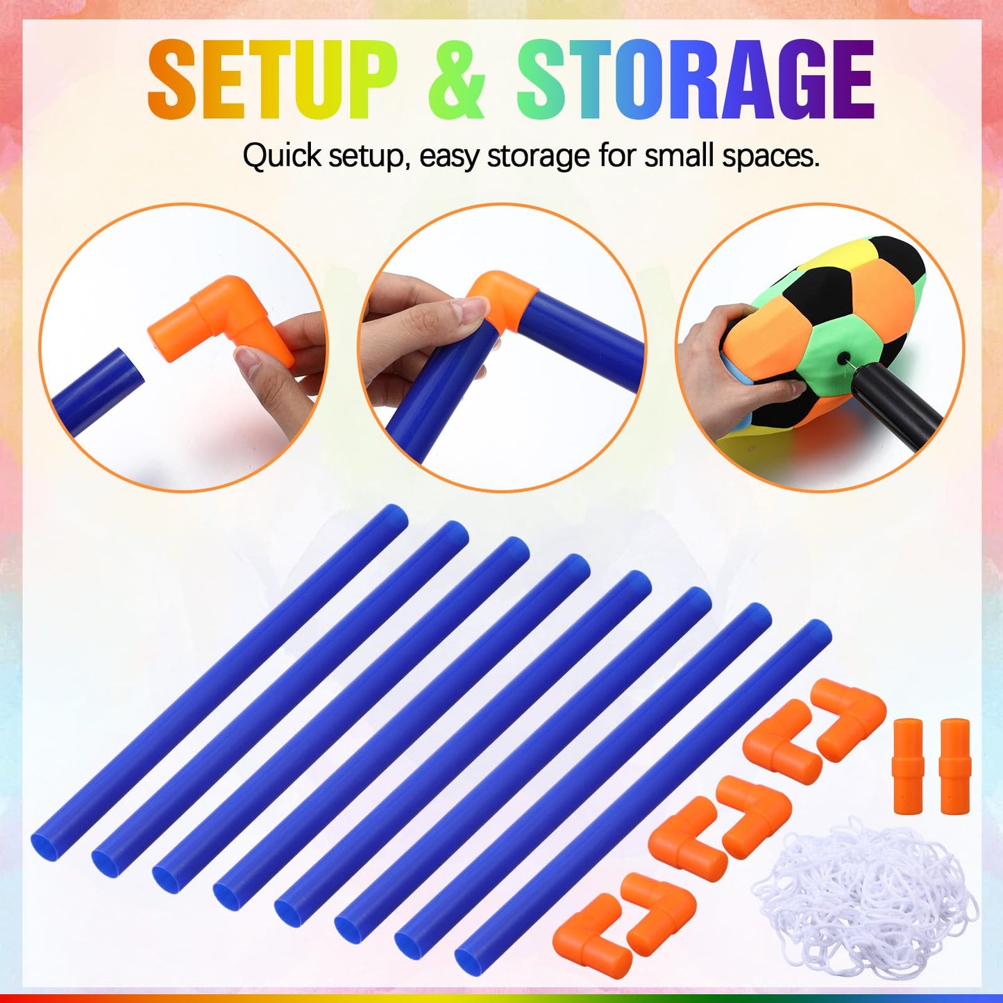 Soulchen Kids Mini Soccer Goal with Indoor Padded Soccer Ball Size 4 and Pump Created for Inside Your Home and Yard 30.3" x 15.8" Portable Training Equipment Sport Gift for Kids Ages 3+