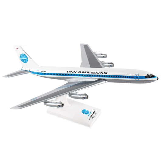 Skymarks Pan American World Airways Boeing 707 1/150 Airplane Model – Jet Clipper Monsoon Livery Collectible with Display Stand for Adult Collectors Ages 14+