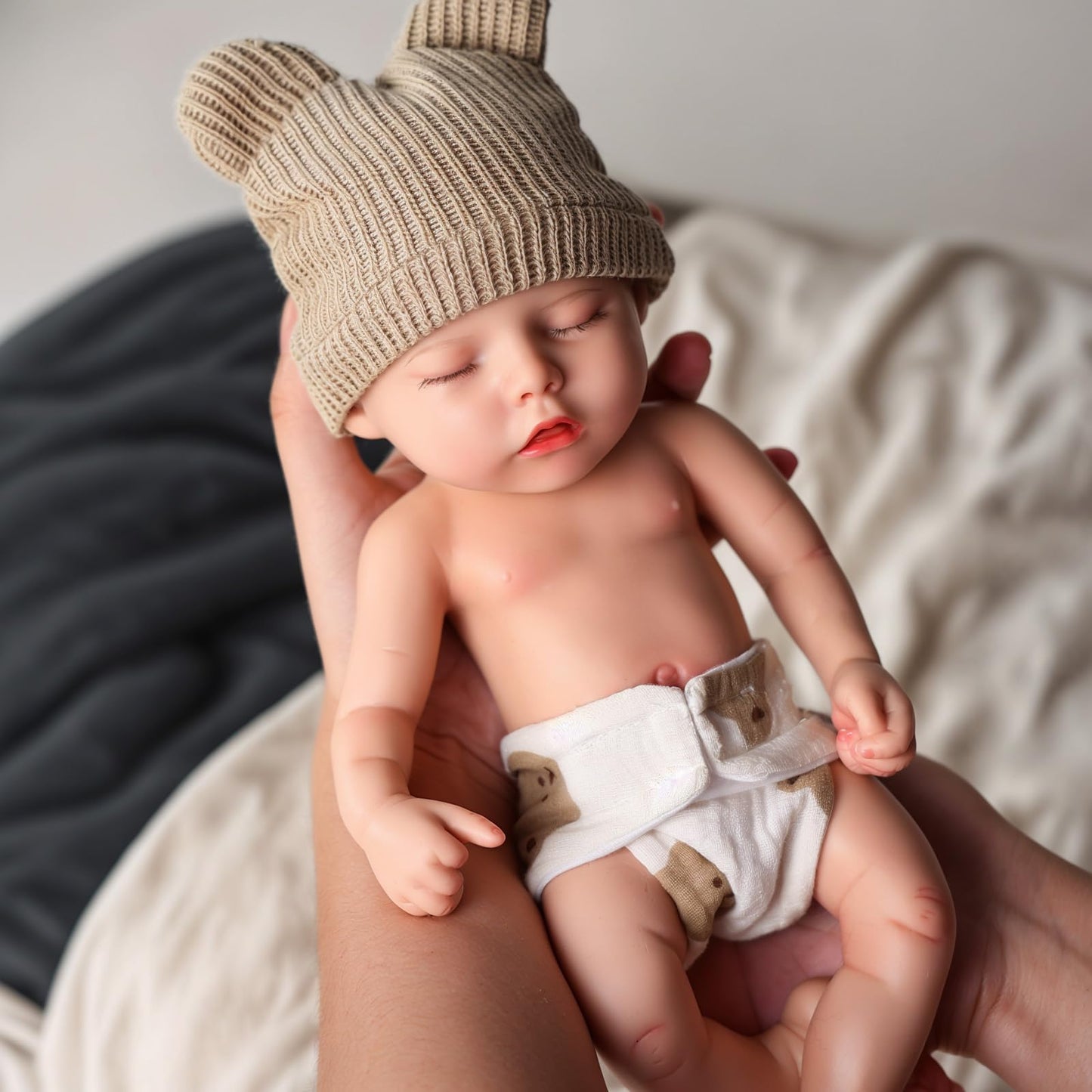 BABESIDE Reborn Baby Dolls Full Body Silicone, 12 Inch Lifelike Weighted Silicone Baby Doll Girl Realistic Newborn Real Life Baby Dolls Girl with Accessories for Kids 3+ & Collectors.