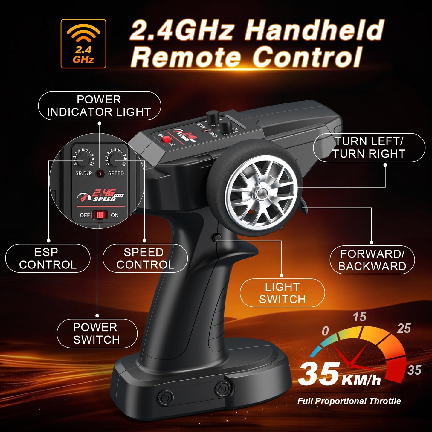 Lamborghini Remote Control Car, 1:18 Scale Officially Licensed Lambo Toy Car, 35KM/H High Speed Fast RC Drift Car with LED Light 2.4GHz Model Cars for Boys Girls Kids Adults Birthday Ideas Gift
