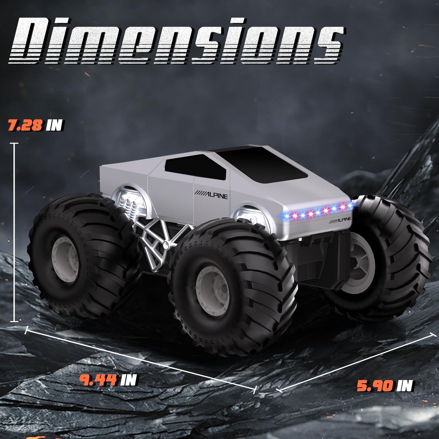 Cheffun Pool Toy - Amphibious Remote Control Car with Water Gun - 1:16 Monster Truck Toys, Waterproof RC Trucks, All Terrain Off-Road RC Car, Kids Gifts for Boys Age 5+ Years Old