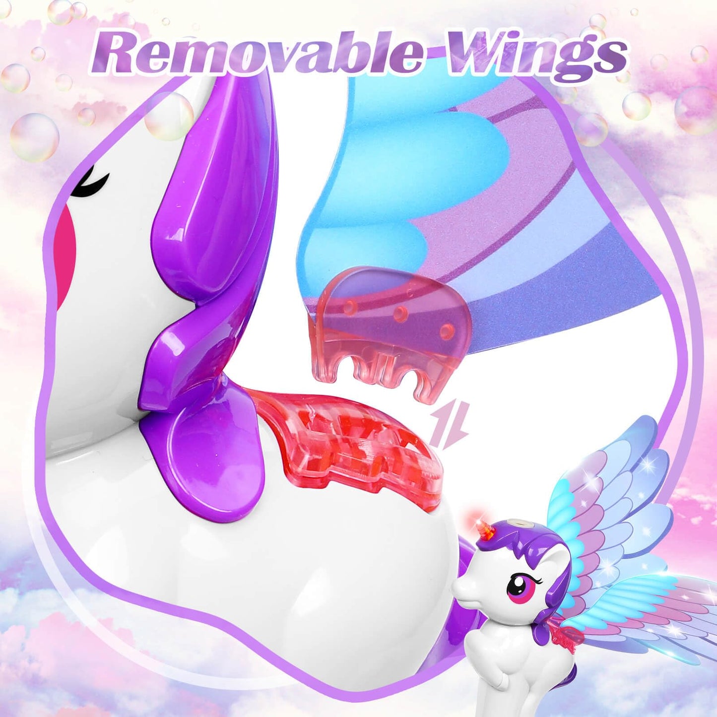 Dolanus Bubble Wands for Kids Toys Ages 3-8 Year Old: Unicorn Toys Princess Wand, Toddler Girl Toy Age 3 4-5 6 Years Old, Outdoor Party Birthday Gifts for 3 4 5 6 7 8 Year Old