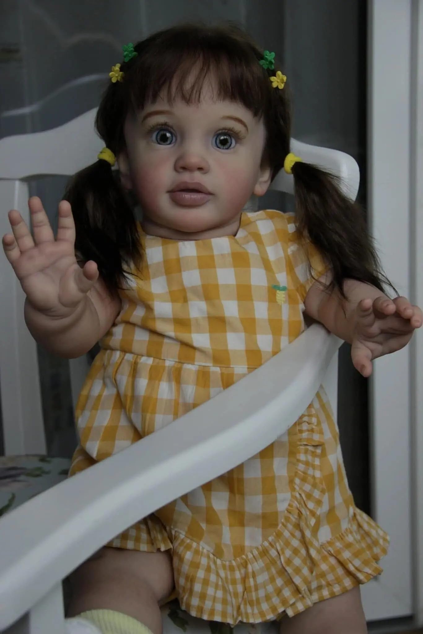 KOKOMANDY Big Reborn Toddler Dolls 26 inch Reborn Doll Realistic Girl that Look Real Life Baby Dolls Soft Cloth Body Weighted Doll Rooted Brown Hair Cute Children Birthday Gifts