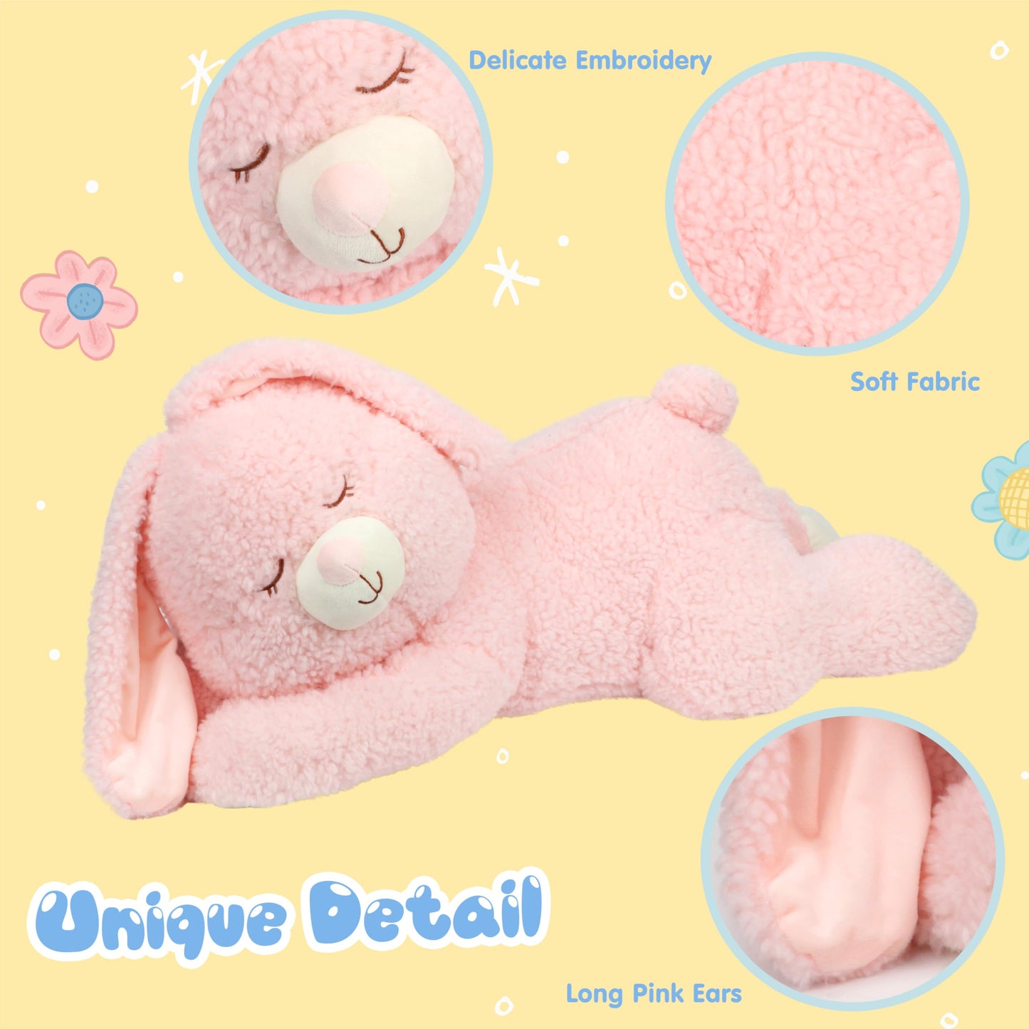 Cudhug Large 31.5" Bunny Stuffed Animal, Giant Easter Plush Bunny, Jumbo Soft Rabbit Toy Birthday Party Gifts for Kids Girls Boys