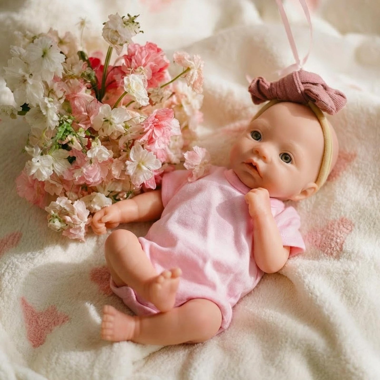 OtardDolls 10 Inch Silicone Baby Doll Full Body Soft Silicone Reborn Baby Mini Silicone Baby Dolls Reborn Baby Dolls Handmade Real Babies Dolls Set