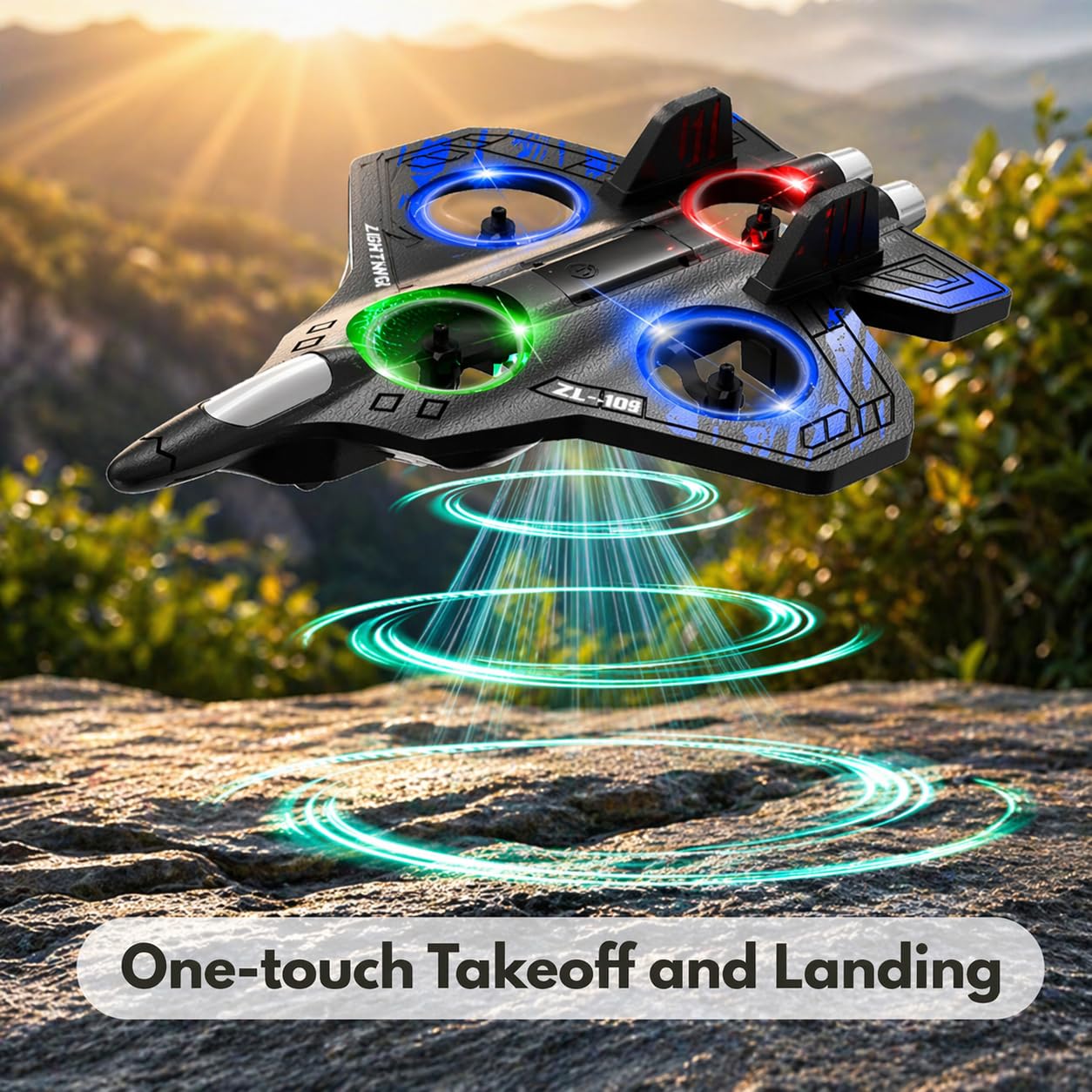 PRIMEX PRO Foam Remote Control Airplanes RC Plane for Kids Adults Beginners, RC Airplane Fighter Jet with Light, 360° Flip Fighter Jet Toys, Stunt Roll, Airplane Toy Gifts for Boys Ages 6-18