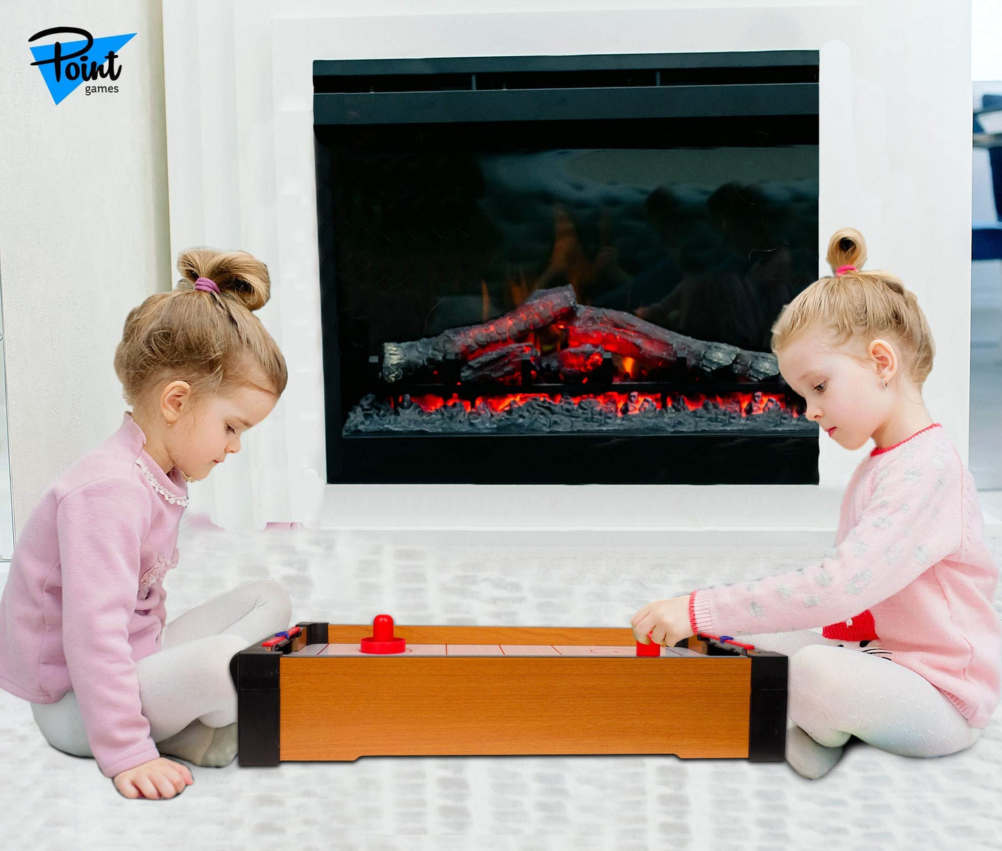 Point Games Mini Air Hockey Table for Kids - Hockey Table Game - Arcade & Table Games - Air Hockey Pucks and Paddles - Portable Sport Hockey for Boys and Girls