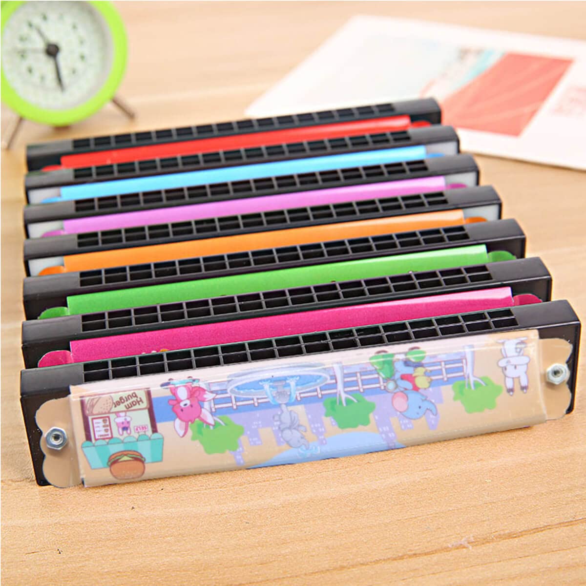 12 Pcs Kids Harmonicas Bulk | 16 Holes Musical Instrument Toys for Birthday Party Favors, Goodie Bag Stuffers, Classroom Prizes & Gifts for Kids Ages 4+