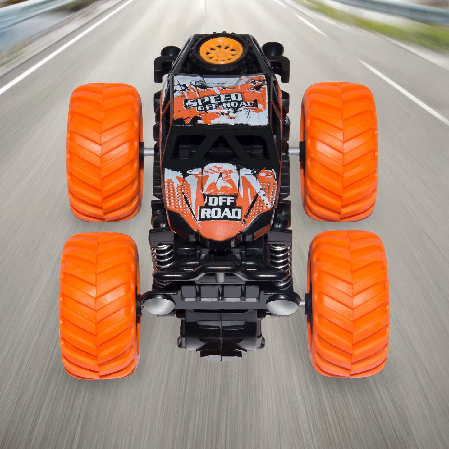 LONANDY Monster Truck Toys for Boys Age 4-7 - Friction Powered Car Toys for Kids Toddlers 3 4 5 6 Years, Push and Go Toy Cars Best Christmas Birthday Party Gift for Boys Girls 4 Pack