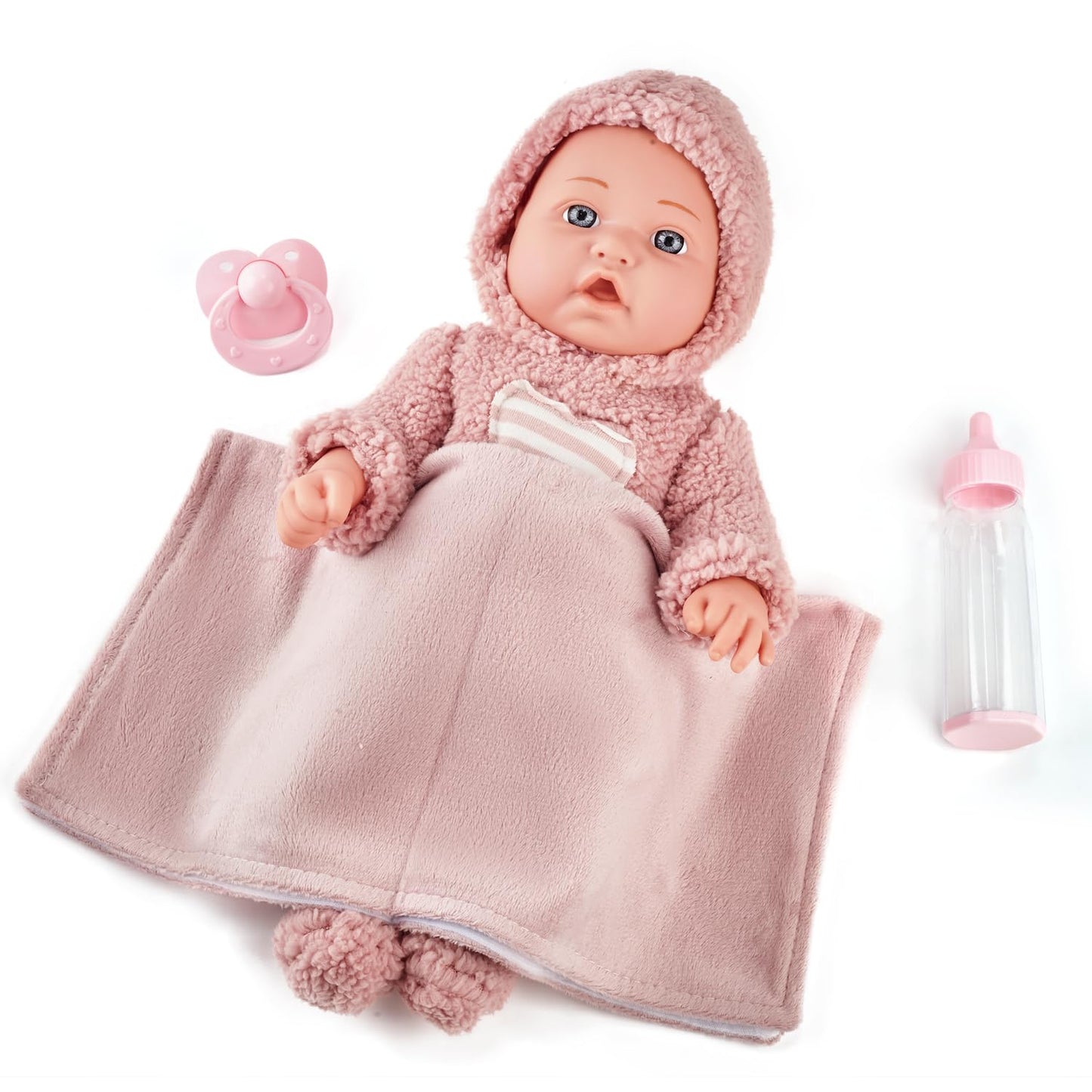 eDollable 12 inch My First Baby Doll Toy playset with Accessories and Clothes in Gift Box, Ideal Gift for 3+ Years Old Girls Toddlers
