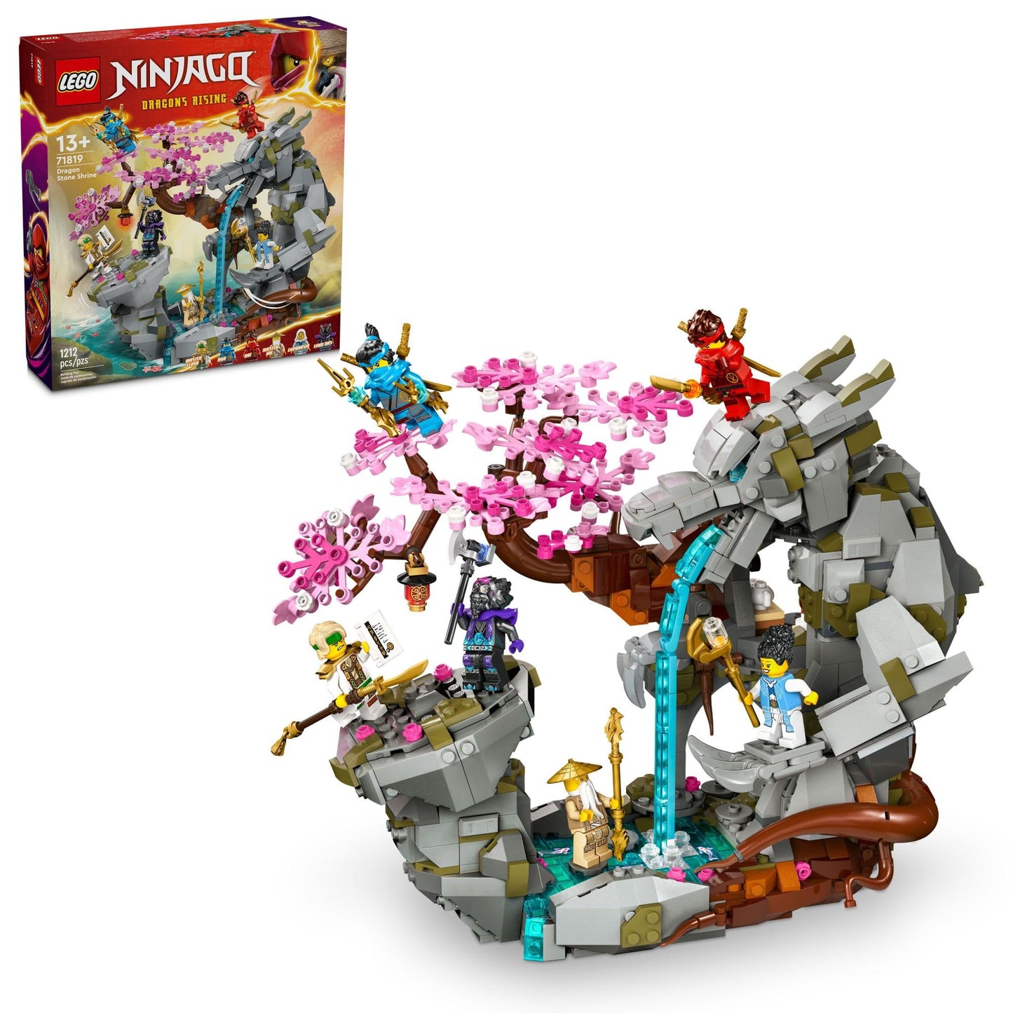 LEGO NINJAGO Dragon Stone Shrine - Build and Display Ninja Toy with 6 Action Figures - Advanced Building Set for Boys and Girls Ages 13+ - Gift Idea for Christmas - 71819