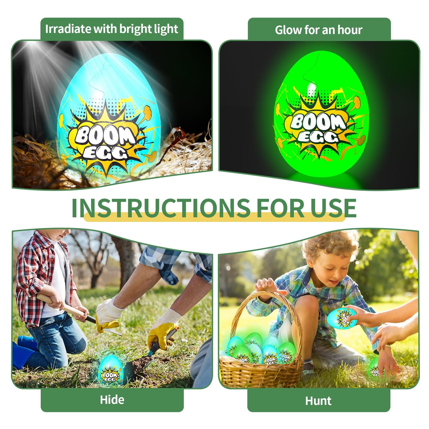 Beby Buty 6 Pack Luminous Easter Eggs with Mini Cars, Includes Off-Road Vehicles, Trucks, and Police Cars, Fun Easter Egg Hunt Toys for Kids Boys Girls 3 4 5 6 7 Years Old