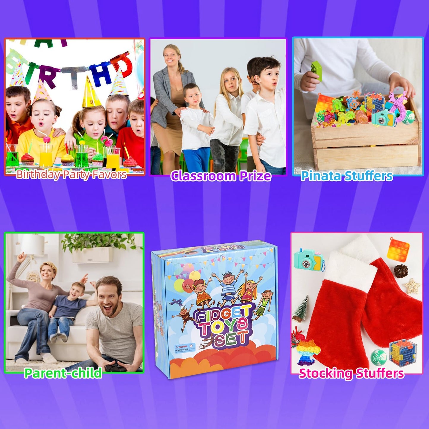 BILLFULL 1000 Pcs Party Favors for Kids, Fidget Toys Bulk, Birthday Gift Toys, Fidgets Stocking Stuffers, Treasure Box Party, Goodie Bag Carnival Prizes, Pinata Filler Stuffers Classroom