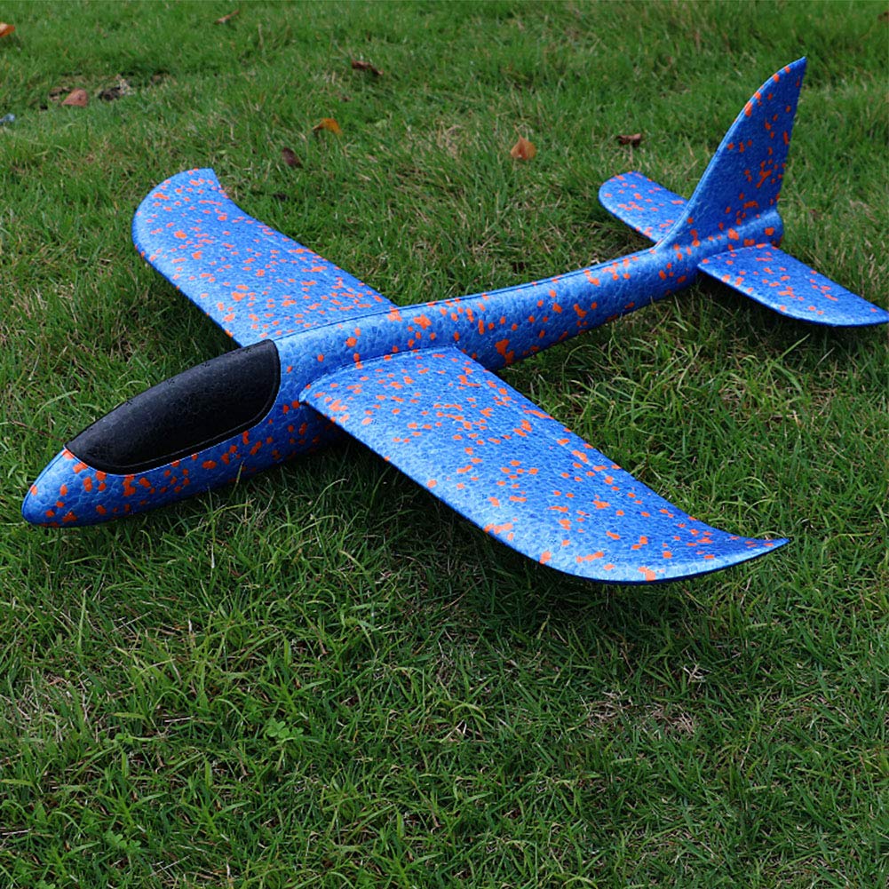 Sunisfa EPP Foam Glider Plane Aircraft, Robust Lightweight Broken with High Simulation Design for Kids, Easy to Assemble, Blue