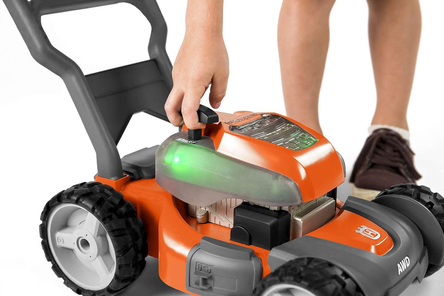 Husqvarna 589289602 Toddler Toy Lawn Mower with Realistic Sounds and Light-Up Engine for Ages 2 and Up