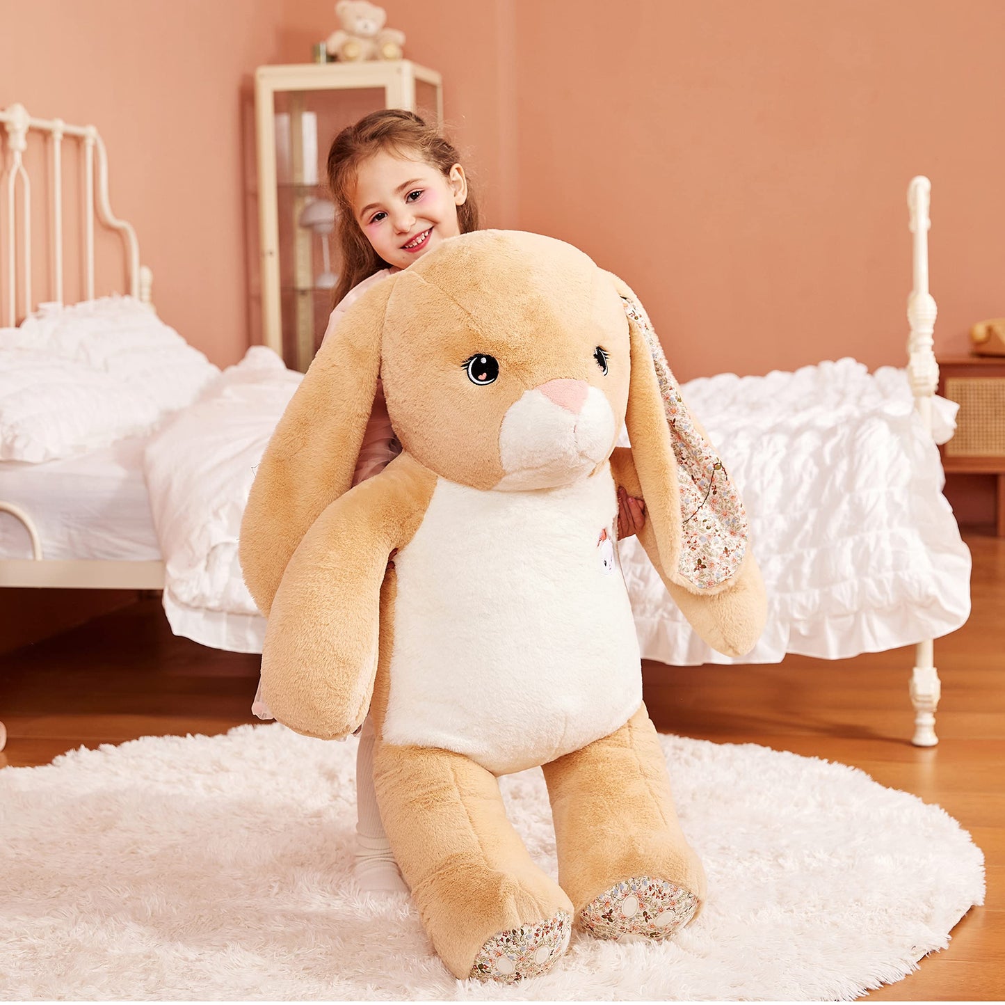 IKASA Giant Easter Rabbit Stuffed Animal Plush Toy, 30" Large Cute Jumbo Bunny Toys for Kids Girls Boys Girlfriend