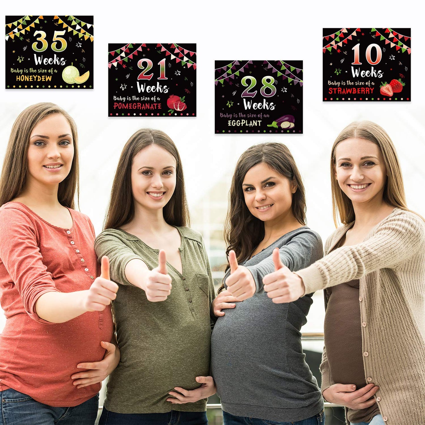 Blulu Pregnancy Sign 5 to 40 Weeks Weekly Belly Bump Tracker Baby You'll Be Weekly Pregnancy Update Photo Props Sign Gift for Mom