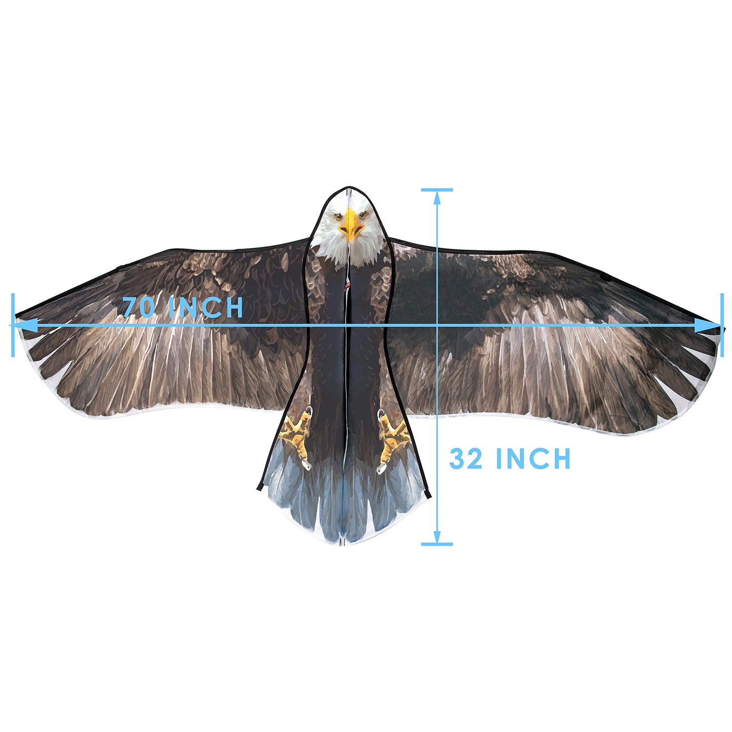 JEKOSEN Bald Eagle Huge Kite for Kids and Adults Single Line String Easy to Fly for Beach Trip Park Family Outdoor Games and Activities