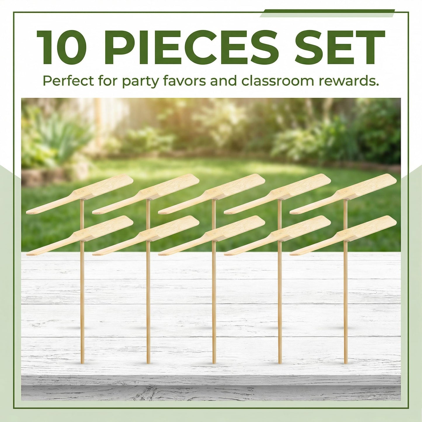 Toddmomy Bamboo Dragonfly Helicopter Toy - 10 Pcs Durable Wood Flying Props, Hand Helicopter Spin Flying Toys for Kids, Outdoor Party Favors and School Rewards