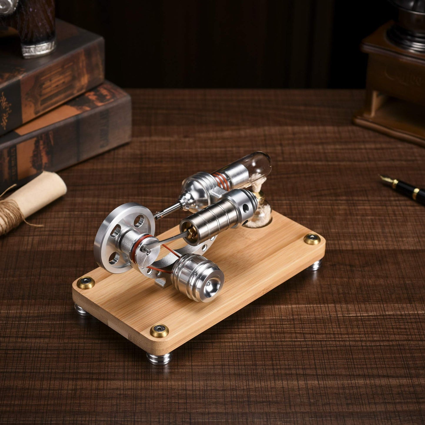 Sunnytech Mini Hot Air Stirling Engine Motor Model Educational Toy Kits HA001-M14-03-S