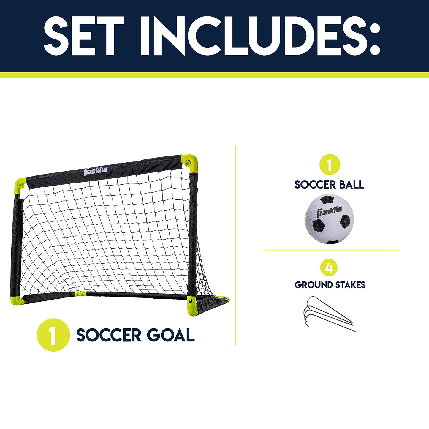 Franklin Sports MLS Insta-Set Soccer Set