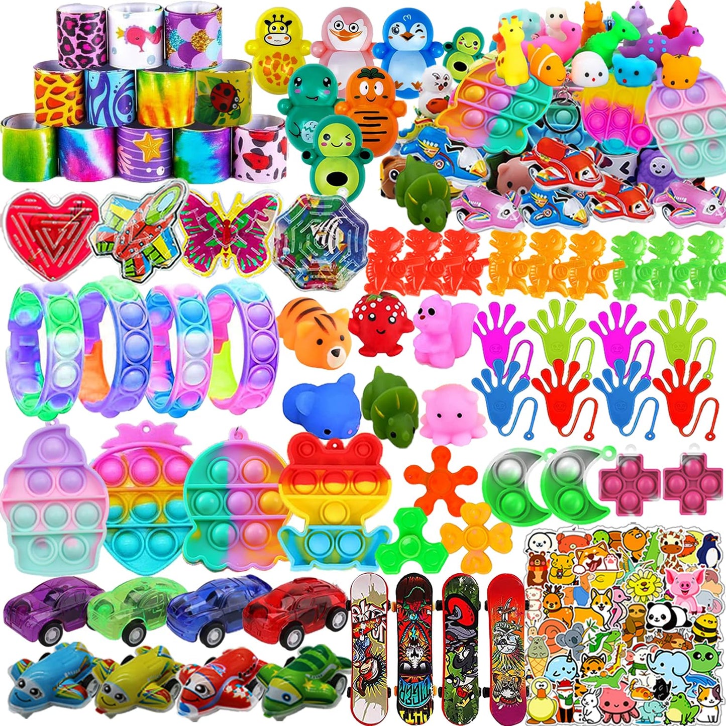 Kocici 127 PCS Party Favors for Kids, Goodie Bags Stuffers, Prizes Treasure Box Toy for Classroom, Pinata Easter Eggs Filler, Fidget Toys Bulk, Birthday Gifts