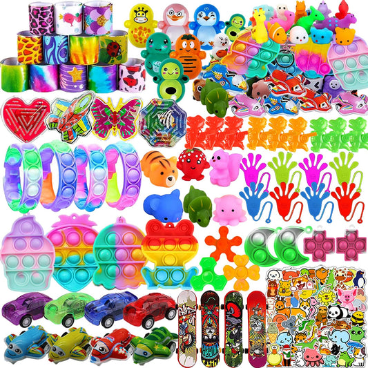 Kocici 127 PCS Party Favors for Kids, Goodie Bags Stuffers, Prizes Treasure Box Toy for Classroom, Pinata Easter Eggs Filler, Fidget Toys Bulk, Birthday Gifts