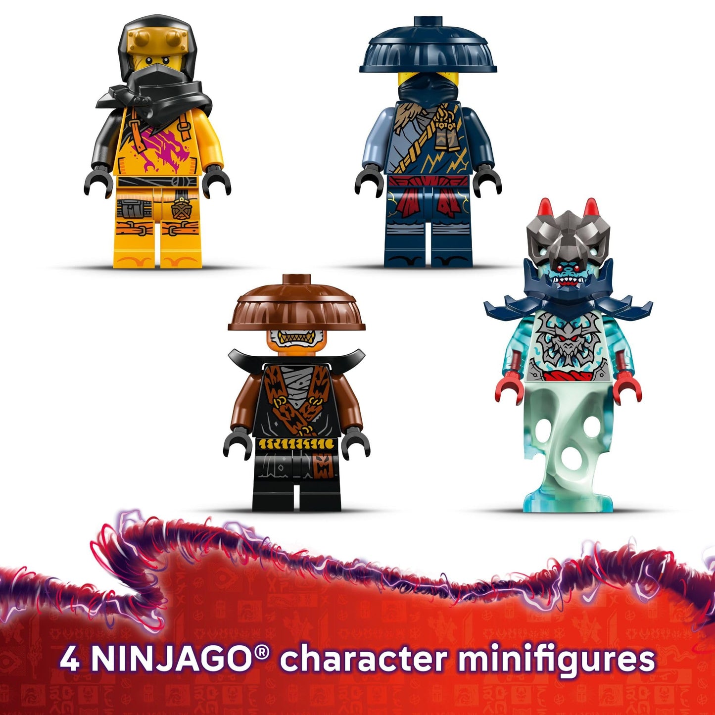 LEGO NINJAGO Rogue’s Mech Dragon Rider Building Toy - Dragons Rising Play Set & 4 Ninja Toy Minifigures for Boys & Girls, Ages 8+ - 2 Ways to Build & Play - Gift Idea for Birthdays - 71843