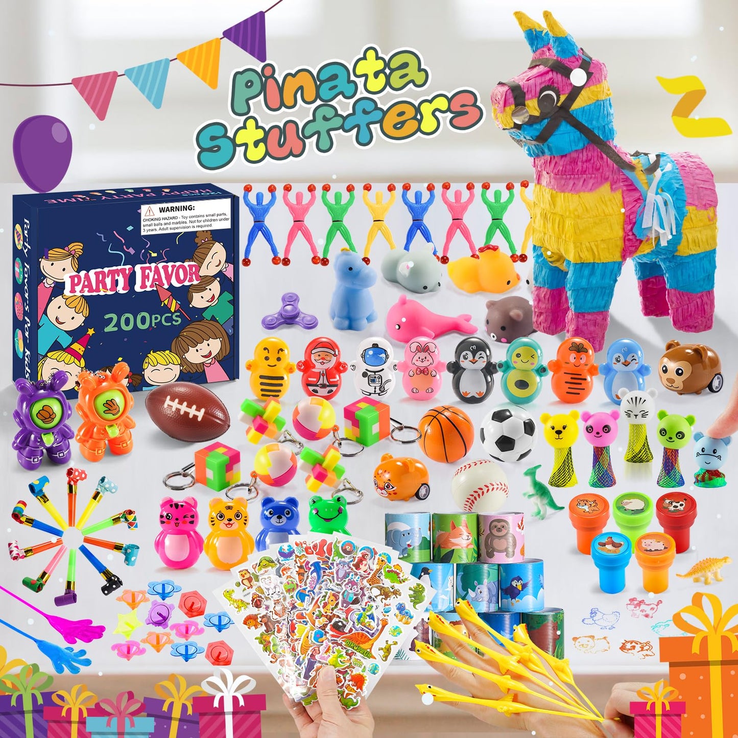 Yutin Party Favors for Kids 8-12, Easter Egg Fillers, Treasure Chest Box Prize Toys for Classroom Students, Goodie Bags Stuffers Pinata Fillers, Carnival Small Bulk Toys for Boys Girls Gift Bag 4-8